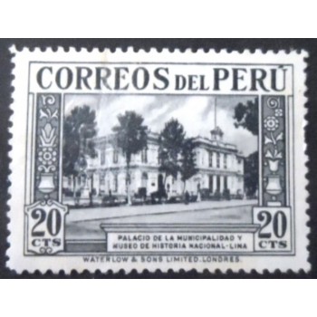 Selo postal do Peru de 1936 Museum of Natural History