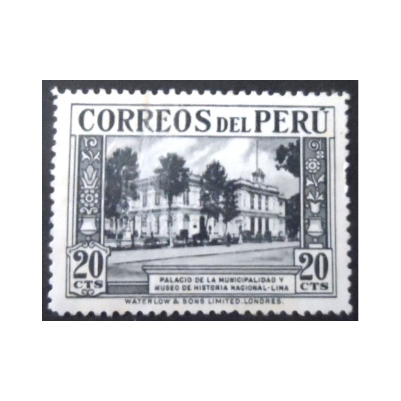 Selo postal do Peru de 1936 Museum of Natural History