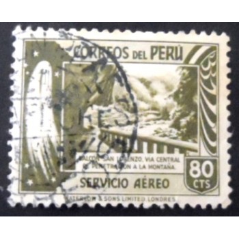 Selo postal do Peru de 1938 Mountain Road