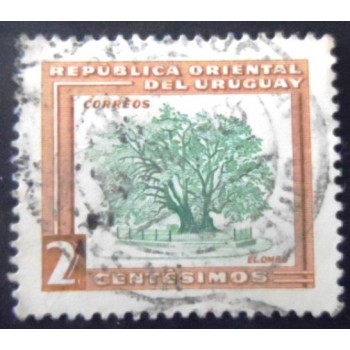 Imagem similar à do selo postal do Uruguai de 1954 Ombu Tree U