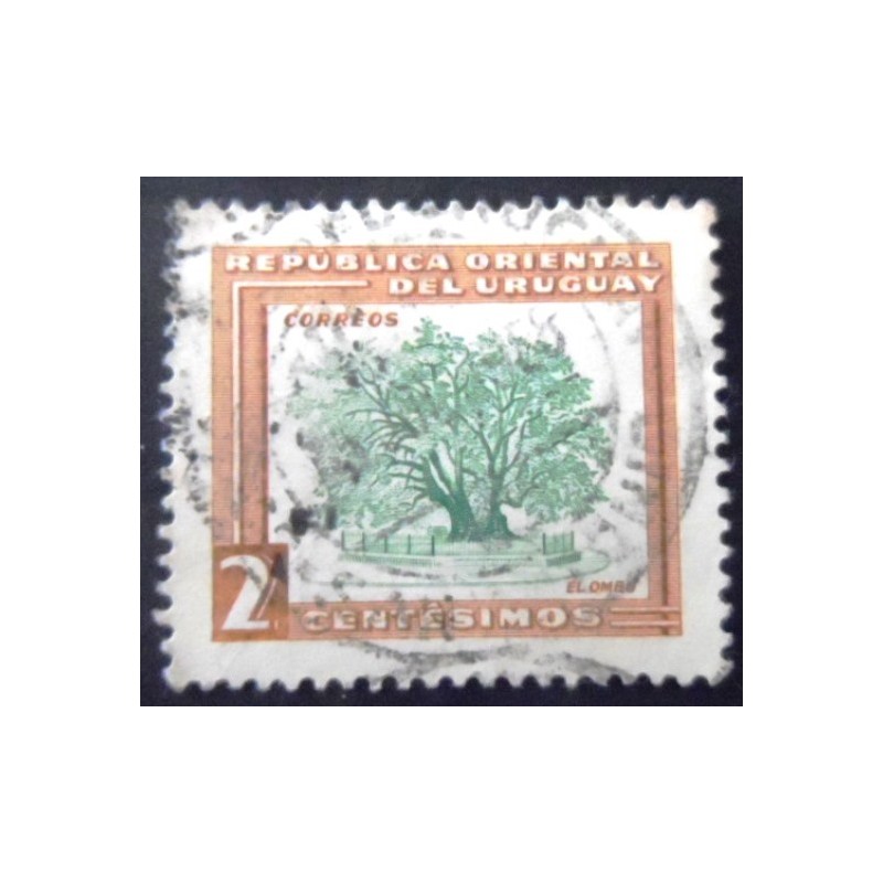 Imagem similar à do selo postal do Uruguai de 1954 Ombu Tree U