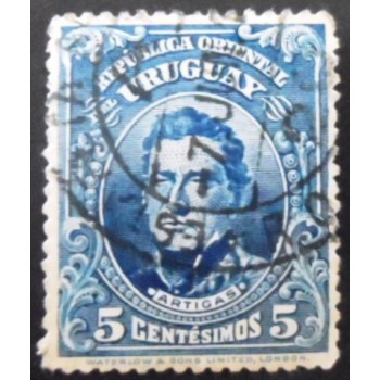 Selo postal do Uruguai de 1910 General José Artigas 5