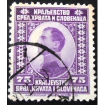 Selo postal do Estado dos Eslovenos de 1921 Crown Prince Alexander 75