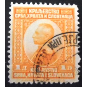 Selo postal do Estado dos Eslovenos de 1921 King Peter I