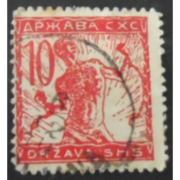 Selo postal do Reino dos Sérvios de 1919 Chain Breaker 10