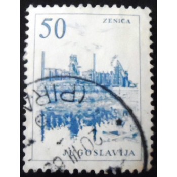 Selo postal da Iugoslávia de 1961 Zenica ironworks