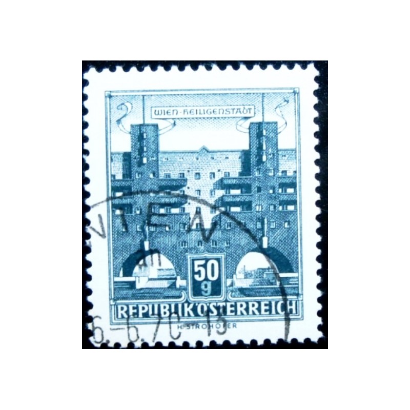 Iagem similar à do selo postal da Áustria de 1959 Karl-Marx-Hof U