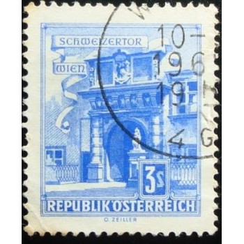 Imagem similar à do selo postal da Áustria de 1962 Swiss Gate