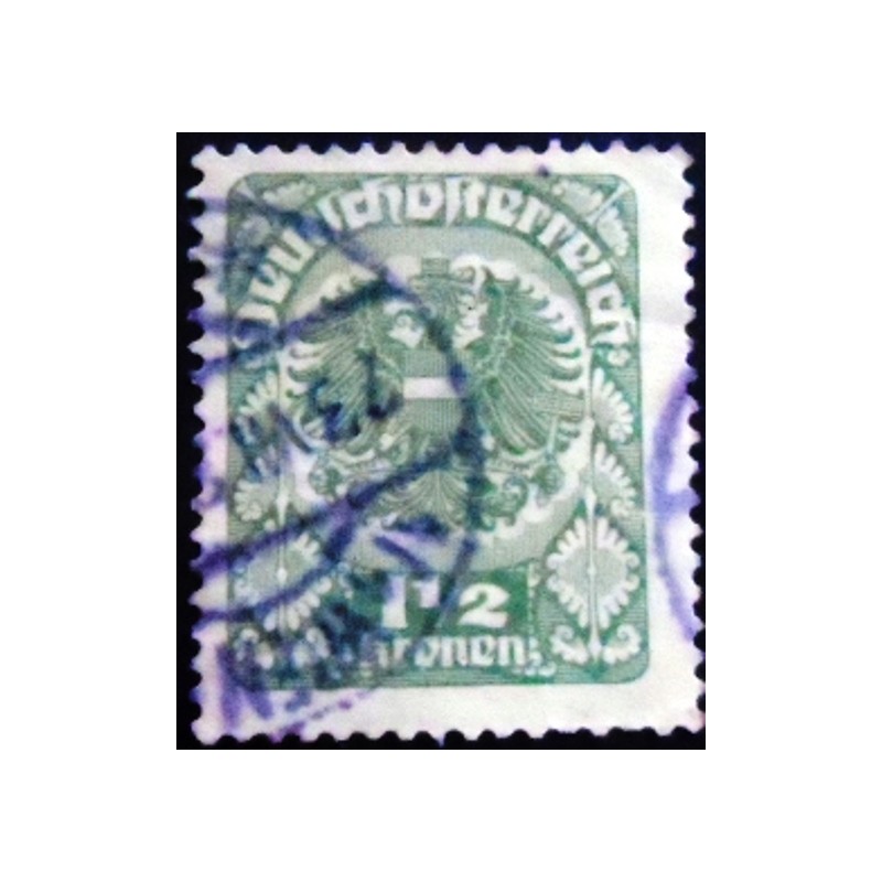 Imagem similar à do selo postal da Áustria de 1921 Coat of arms 1½ SEV