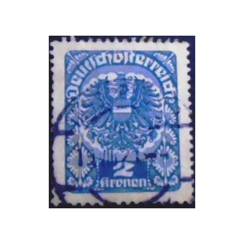 Imagem similar à do selo postal da Áustria de 1920 Coat of Arms 2 sev