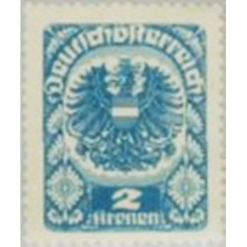 Selo postal da Áustria de 1920 Coat of Arms 2 N sev