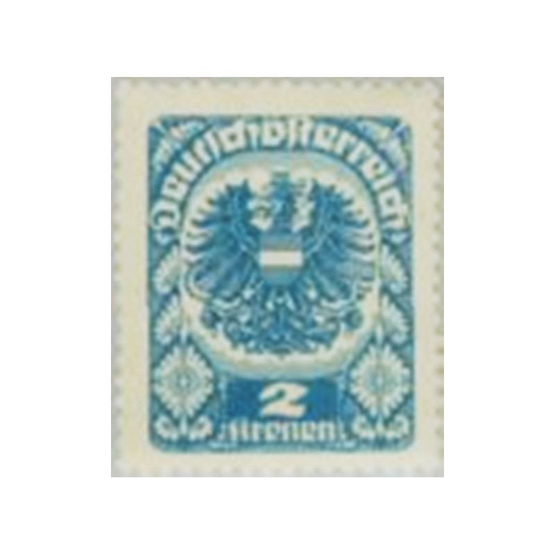 Selo postal da Áustria de 1920 Coat of Arms 2 N sev