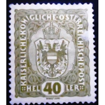 Selo postal da Áustria de 1916 Coat of arms 40 sev