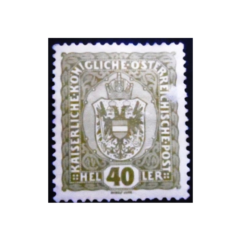 Selo postal da Áustria de 1916 Coat of arms 40 sev