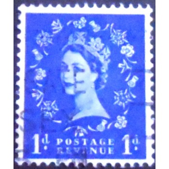 Imagem do Selo postal do Reino Unido de 1953 Queen Elizabeth II 2 Predecimal Wilding