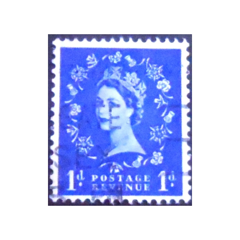 Imagem do Selo postal do Reino Unido de 1953 Queen Elizabeth II 2 Predecimal Wilding