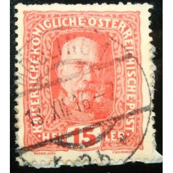 Imagem similar à do selo postal da Áustria de 1916 Emperor Franz Joseph 15