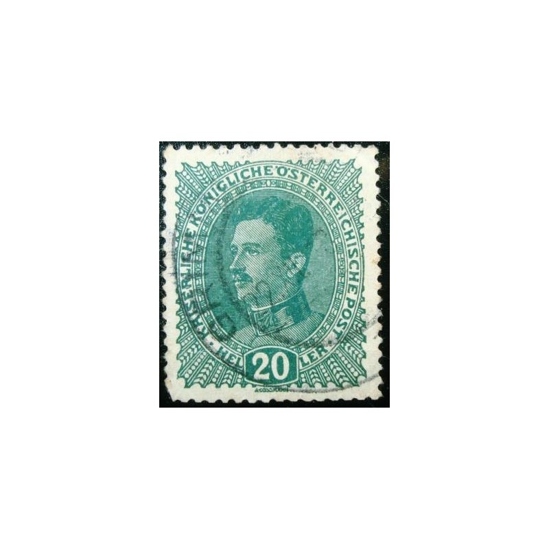 Selo postal da Áustria de 1918 Emperor Karl I Xa