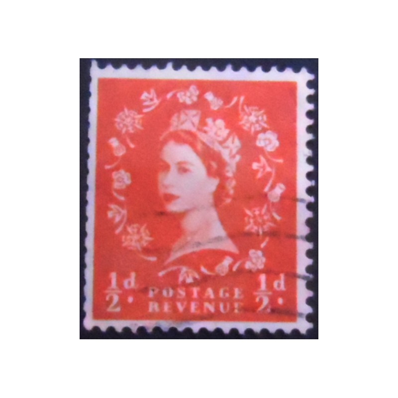 Imagem do Selo postal do Reino Unido de 1953 Queen Elizabeth II ½d Predecimal Wilding