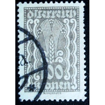 Imagem similar à do selo postal da Áustria de 1922 Symbolism ear of corn 100 U