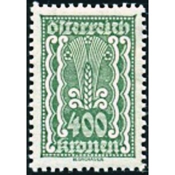 Selo postal da Áustria de 1922 - Symbolism Ear of Corn 400 B N