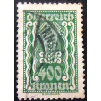 Selo postal da Áustria de 1922 Symbolism Ear of Corn 400 A u