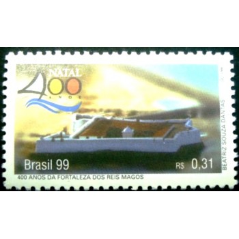 Selo postal do Brasil de 1999 Fortaleza dos Reis Magos
