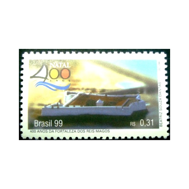 Selo postal do Brasil de 1999 Fortaleza dos Reis Magos