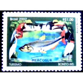 Selo postal do Brasil de 2002 Rio Bonito M