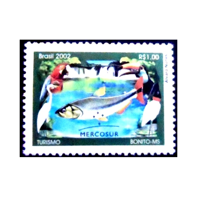 Selo postal do Brasil de 2002 Rio Bonito M