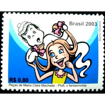 Selo postal  do Brasil de 2003 - Pluft o Fantasminha M