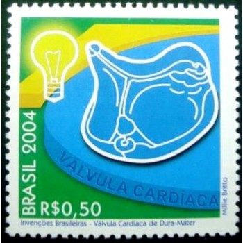 Selo postal do Brasil de 2004 Válvula Cardíaca M