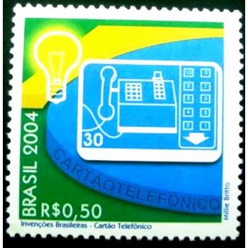 Selo postal do Brasil de 2004 Cartão Telefônico M