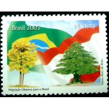 Selo postal do Brasil de 2005  Imigração Libanesa M