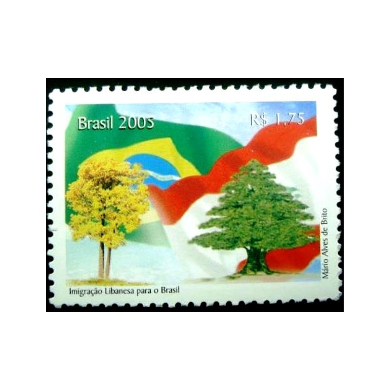 Selo postal do Brasil de 2005  Imigração Libanesa M