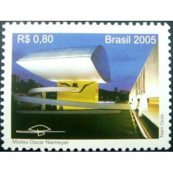 Selo postal do Brasil de 2005 Museu Oscar Niemeyer