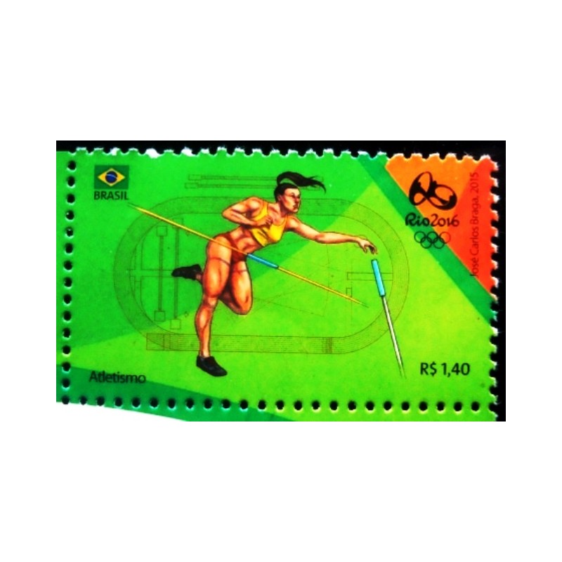 Selo postal do Brasil de 2015 Atletismo