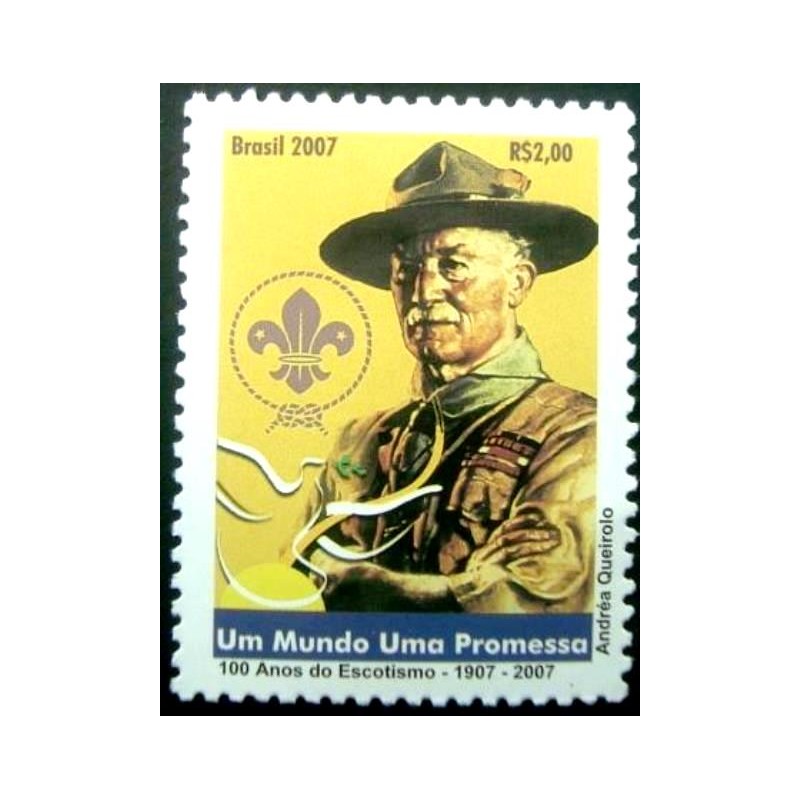 Selo postal do Brasil de 2007 Baden Powel M