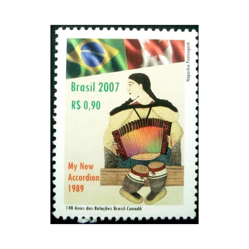 Selo postal do Brasil de 2007 Brasil-Canadá M