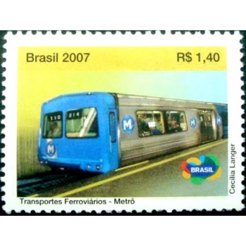 Selo postal do Brasil de 2007 Metrô M