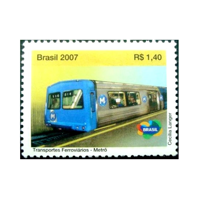 Selo postal do Brasil de 2007 Metrô M