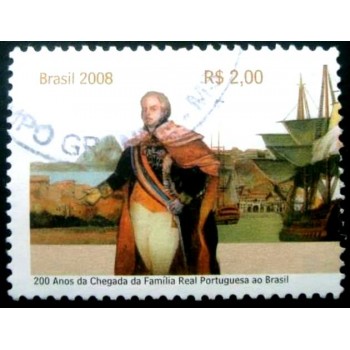 Imagem similar à do selo postal do Brasil de 2008  D. João U