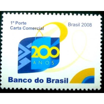 Selo postal do Brasil de 2008 Banco do Brasil M