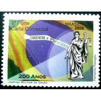 Selo postal do Brasil de 2008 Justiça Militar M
