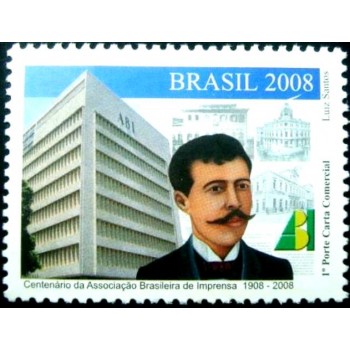 Selo postal do Brasil de 2008 200 Anos ABI M