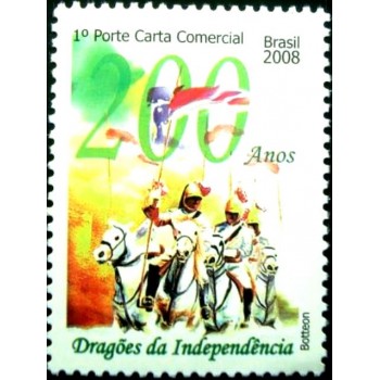 Selo postal do Brasil de 2008 Dragões da Independência