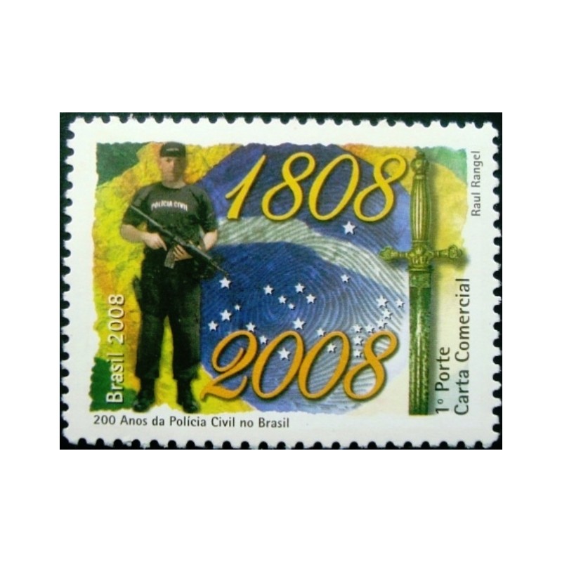 Selo postal do Brasil de 2008 Polícia Civil M