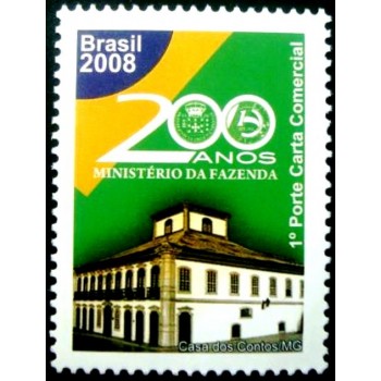 Selo postal do Brasil de 2008 Ministério da Fazenda M