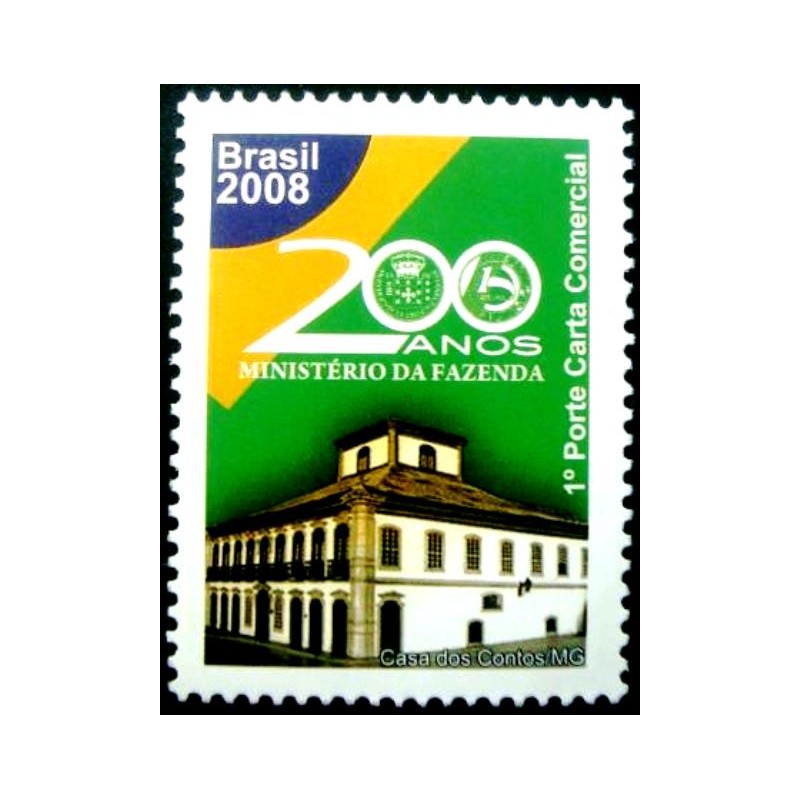 Selo postal do Brasil de 2008 Ministério da Fazenda M