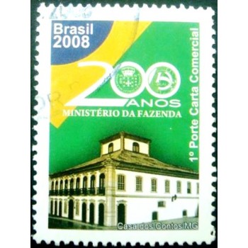 Selo postal do Brasil de 2008 Ministério da Fazenda U